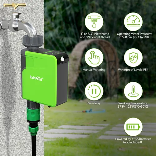 Programador Riego Rain Point Bluetooth Compatible Wifi App