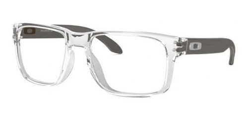 Armação Oculos Grau Oakley Holbrook Transparente Cinza