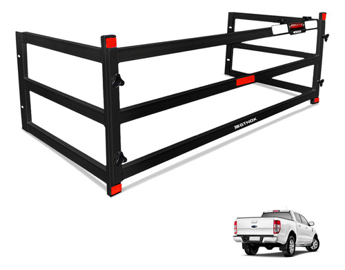 Extensor Caçamba Ranger 2022 2023 Divisor De Cargas Preto
