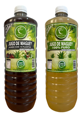 1 Jugos De Maguey 100%puro Y 1 Asados 10plantas  Verde Santo