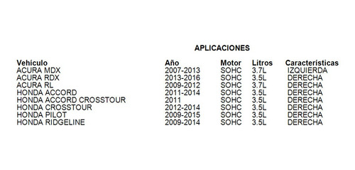 Junta Multiple Admision Derecha Honda Pilot 2009-2015 3.5l