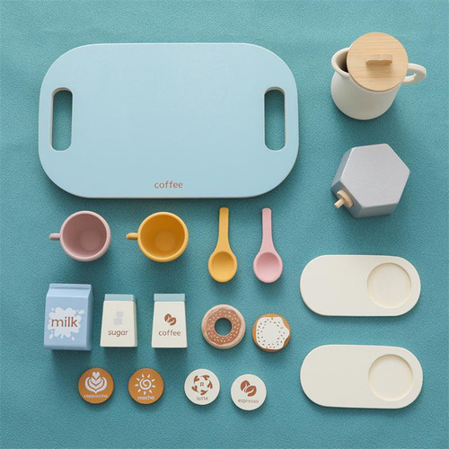 Juego De Fiesta De Té De Madera Para Niñas Pequeñas,