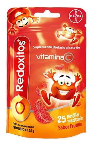 Redoxitos Gomitas Con Vitamina C Sabor Frutilla Y Naranja