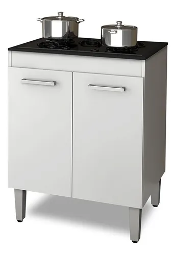 Balcão De Cozinha Para Cooktop 5 Bocas Branco Nauru