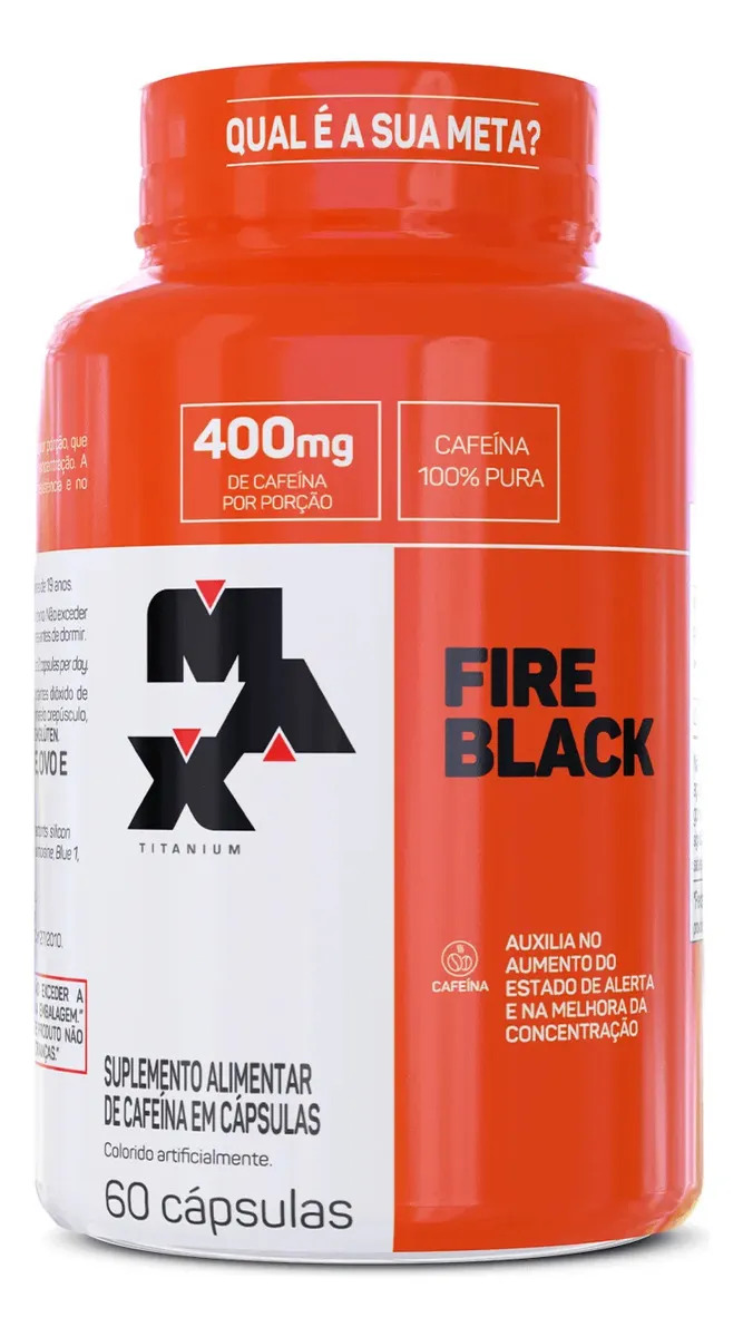 Termogênico Fire Black Max Titanium 60 Cápsulas