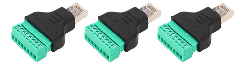 Conector Adaptador Rj45, 3 Piezas, Terminal De Tornillo, Ros