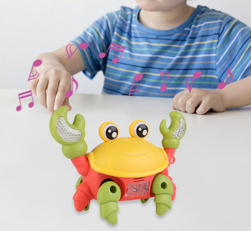 Juguete Bebe Cangrejo Musical Camina Luces Y Sonido