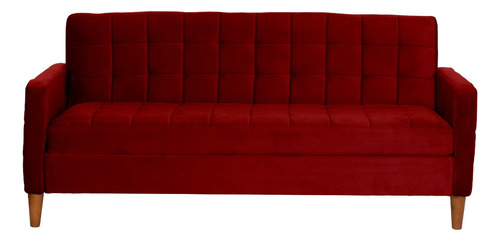 Futon Genova  Tela Velvet Burdeo