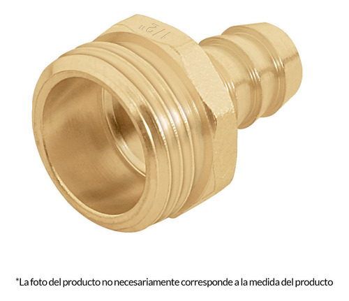 Conector De Manguera  Macho De 1/2 Laton Truper (12702)