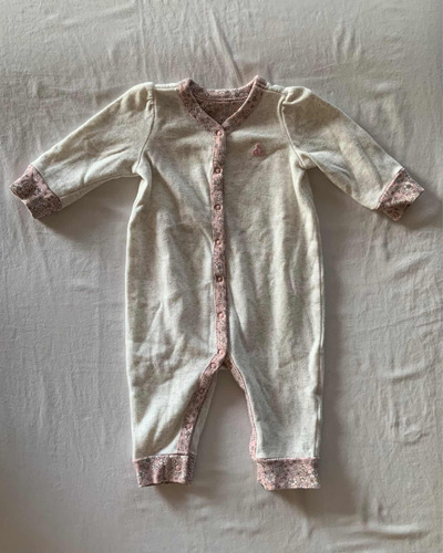 Baby Gap. Body Enterito Frisado Gris/rosa. Talle 3/6 M #dan9