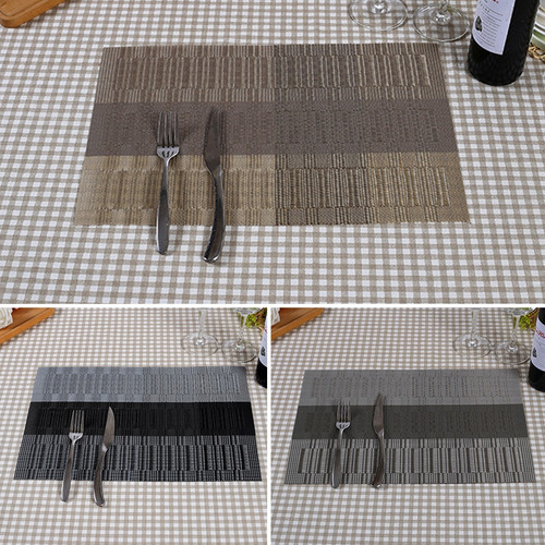 Tapete Para Mesa De Comedor De Bambú Degradado,
