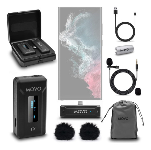 Movo Wmx-2-c Micrófono Inalámbrico Para Android Con Estuche