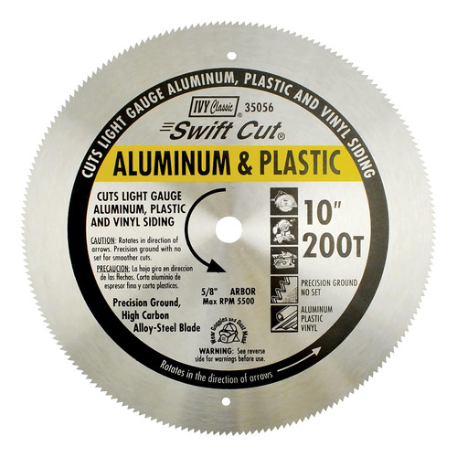 Hoja De Sierra Circular De Corte De Plástico Y Aluminio Ivy 