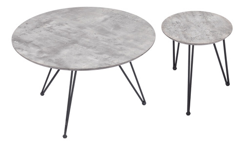 Juego De Mesas Kerris Gris Këssa Muebles
