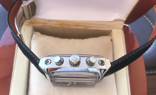 Relógio Masculino Tag Mônaco Pulseira De Couro