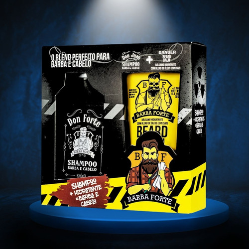Kit Shampoo Don Forte 250 Ml +balm Danger 170 Ml Barba Forte