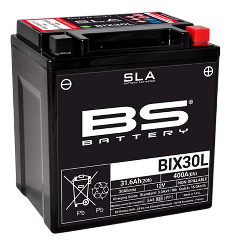 Batería De Moto Bs Battery Ytx30l / Btx30l (activada)