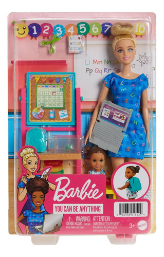 Barbie Profesiones Maestra Profesora Con Pizarra Giratoria