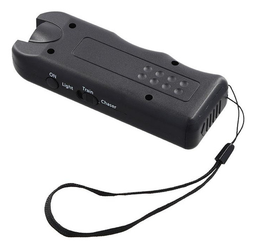 Repelente De Perros Ultrasónico Luminoso Portátil Negro Para