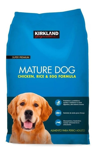 Alimento Perro Maduro Pollo, Arroz Y Huevo 18 Kgs Kirkland