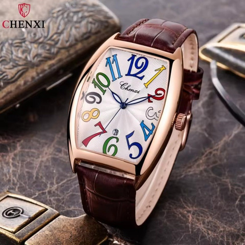 Reloj De Cuarzo Chenxi 8217 Para Hombre, Colorido, Digital,