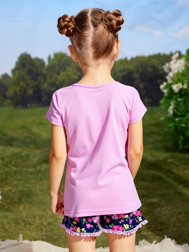 Conjunto Playera Para Niñas 2 Piezas Verano 1