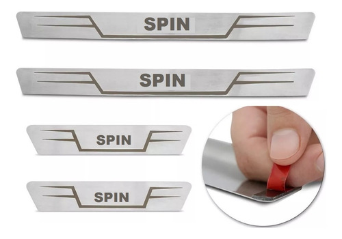 Cubre Zocalo Spin Juego Recto Acero Inox.