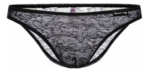 Bragas E Para Hombre, Calzoncillos De Encaje De Cintura Baja