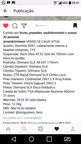 Caloi Vitus 29er Tamanho 19