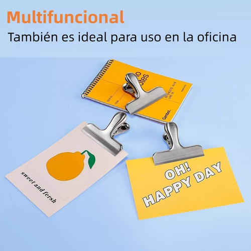 Clips De Acero Inoxidable Bolsas Comida Clips Sellado 10pcs
