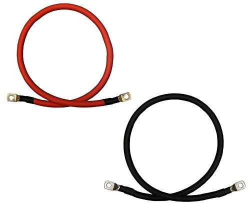 Cable De Inversor De Batería Pura De Cobre Rojo Negro Calibr
