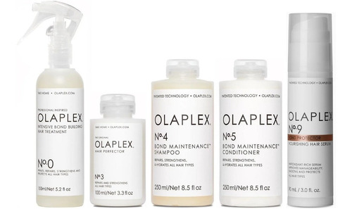 Olaplex Kit Paso 0 + Paso 3 + Paso 4 + Paso 5 + Paso 9