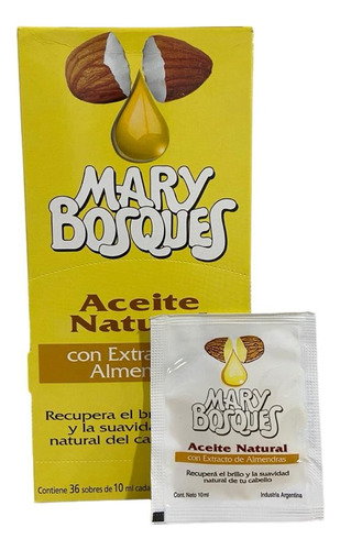 Extracto De Almendras Natural Mary Bosques  36 Sobres X10ml