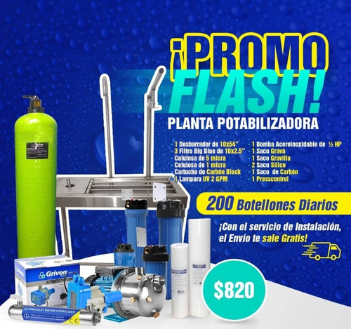 Imagen 2 de 4 de Planta Potabilizadora Y Purificadora De Agua Para Botellones