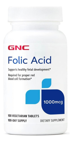 Acido Fólico, 1000 Gcm Vitamina B9