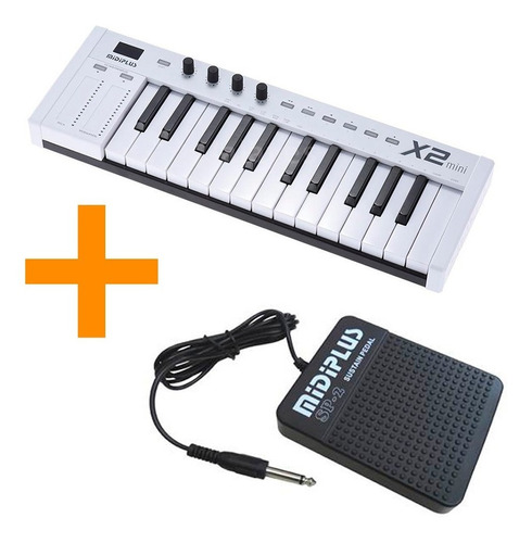 Teclado Controlador Midi Midiplus X2 Mini + Pedal Sustain