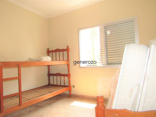 Apartamento À Venda Na Praia Das Astúrias, 02 Dormitórios, Com Sacada E Garagem - Ap0374