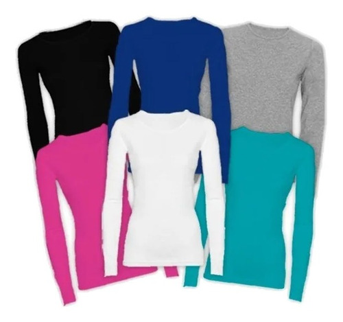 Playera M Larga Lobo Acuarela Colores 75
