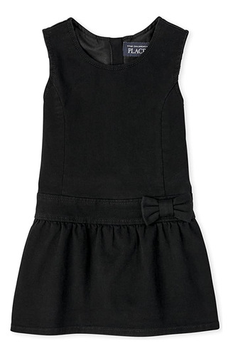 The Children's Place Baby Girls Dressy Jumper Dress, Black, 