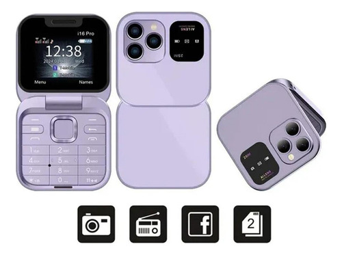 2025 Nuevo Flip Mini Teléfono Móvil Con Radio Fm 2 Tarjetas Sim