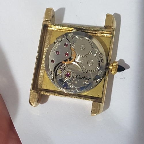 Relogio Cartier Acorda Antigo 01 Todo Em Plaque De Ouro Lind