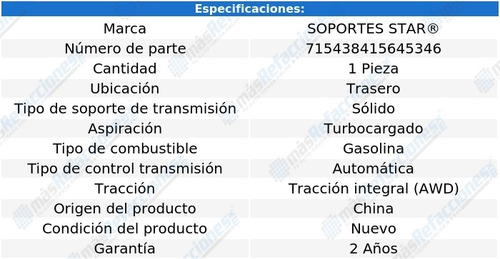 Soporte Transmisión Trasero 440i Xdrive L6 3.0l Turbo 17-19