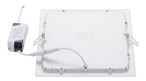 Imagen 4 de 7 de Panel Led 18w Plafon Cuadrado Embutir Luz Calida Fria Neutr#