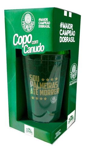 Copo Canudo Do Palmeiras 450 Ml Oficial Presente Palmeirense Cor Estampa1