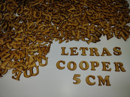 Pack 300 Letras Y Numeros Cooper 5cm  Fibrofacil_mdf