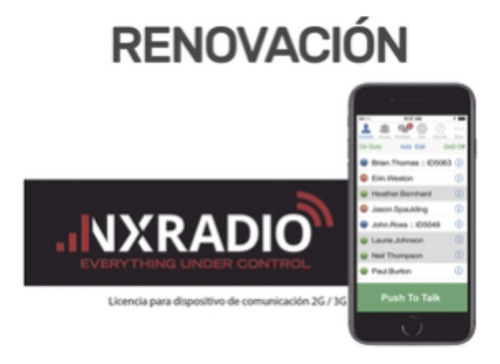 Renovacion De Servicio Anual Nxradio Para Dispositivos