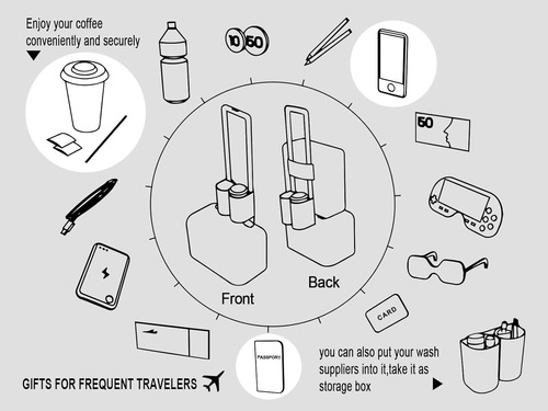 Portavasos De Viaje Riemot Luggage Free Hand Para Bebidas...