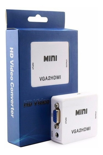 Conversor Adaptador Vga Hdmi Full Hd Vga2hdmi Audio Video
