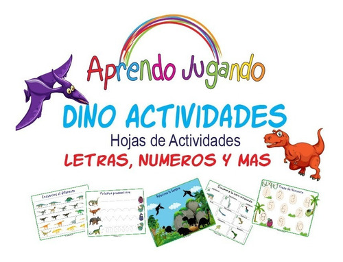 Imagen 1 de 8 de Aprende Jugando Con Los Dinosaurios Letras/números Didactico