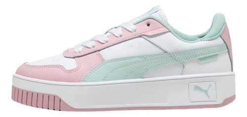 Puma Carina Street Jr Para Dama Color Blanco, Rosa, Verde